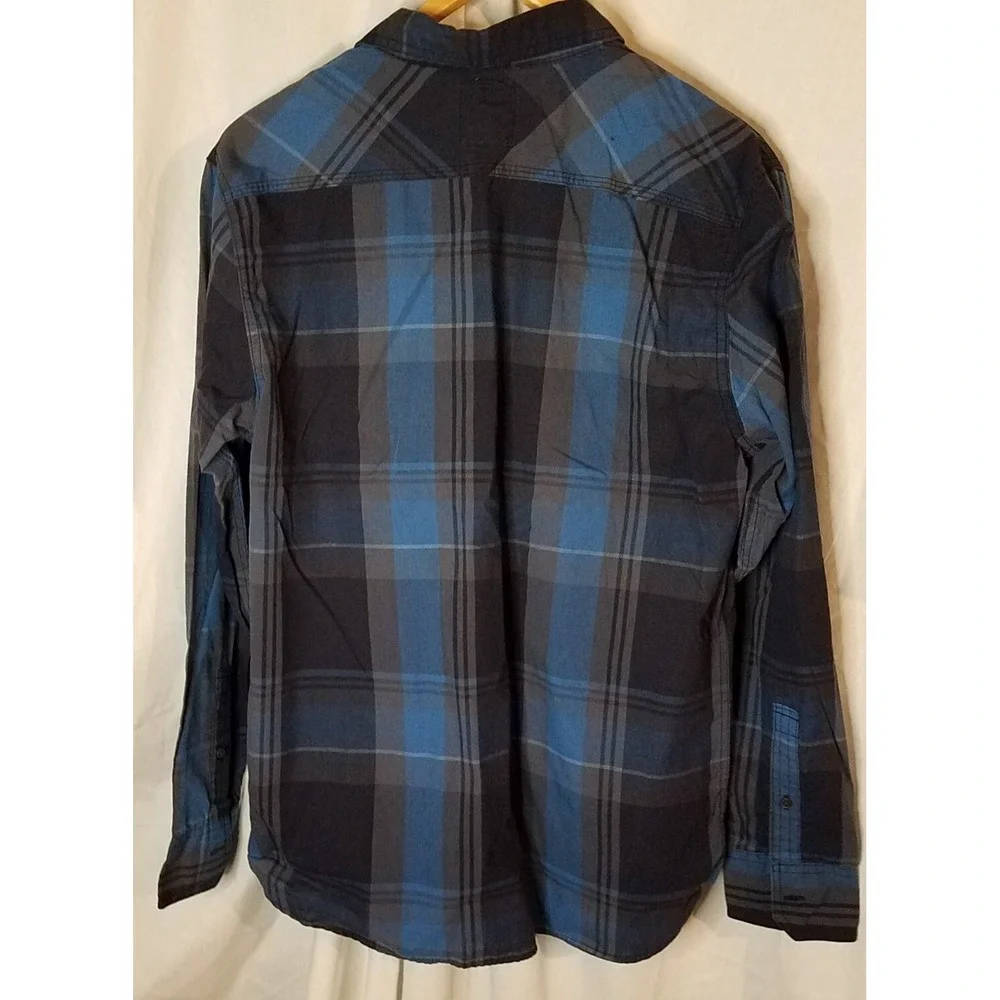men levi button front plaid long sleeve shirt size‎ M